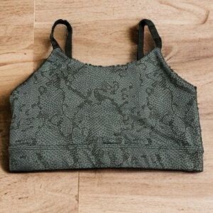 ALL FENIX Animal Print Sports Bra - Graphite - XS
